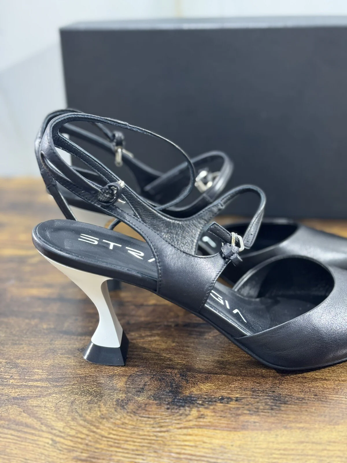 Strategia Scarpa Donna Pelle Nero Luxury Woman Shoes Strategia 41 - immagine 6