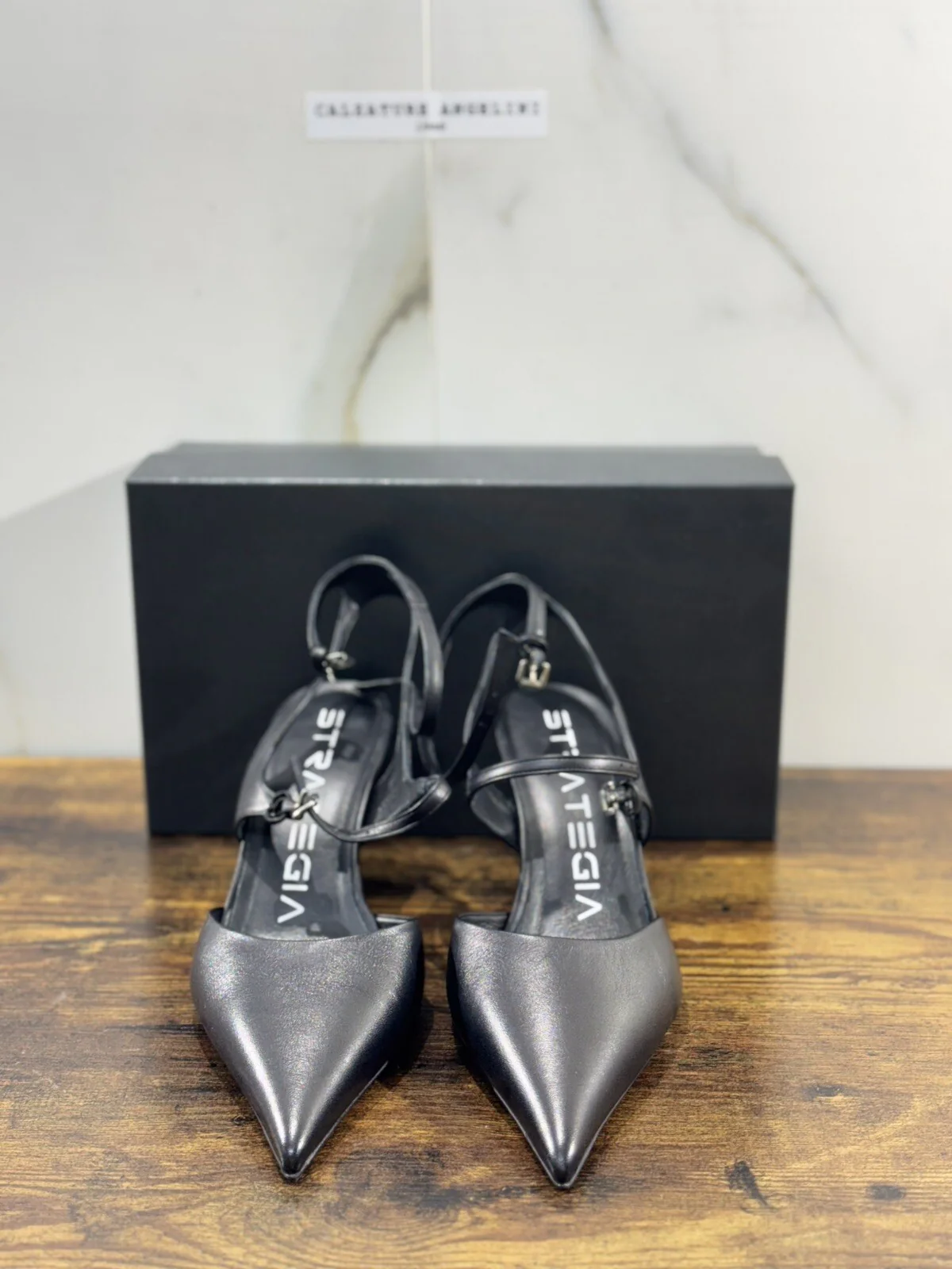 Strategia Scarpa Donna Pelle Nero Luxury Woman Shoes Strategia 41 - immagine 3