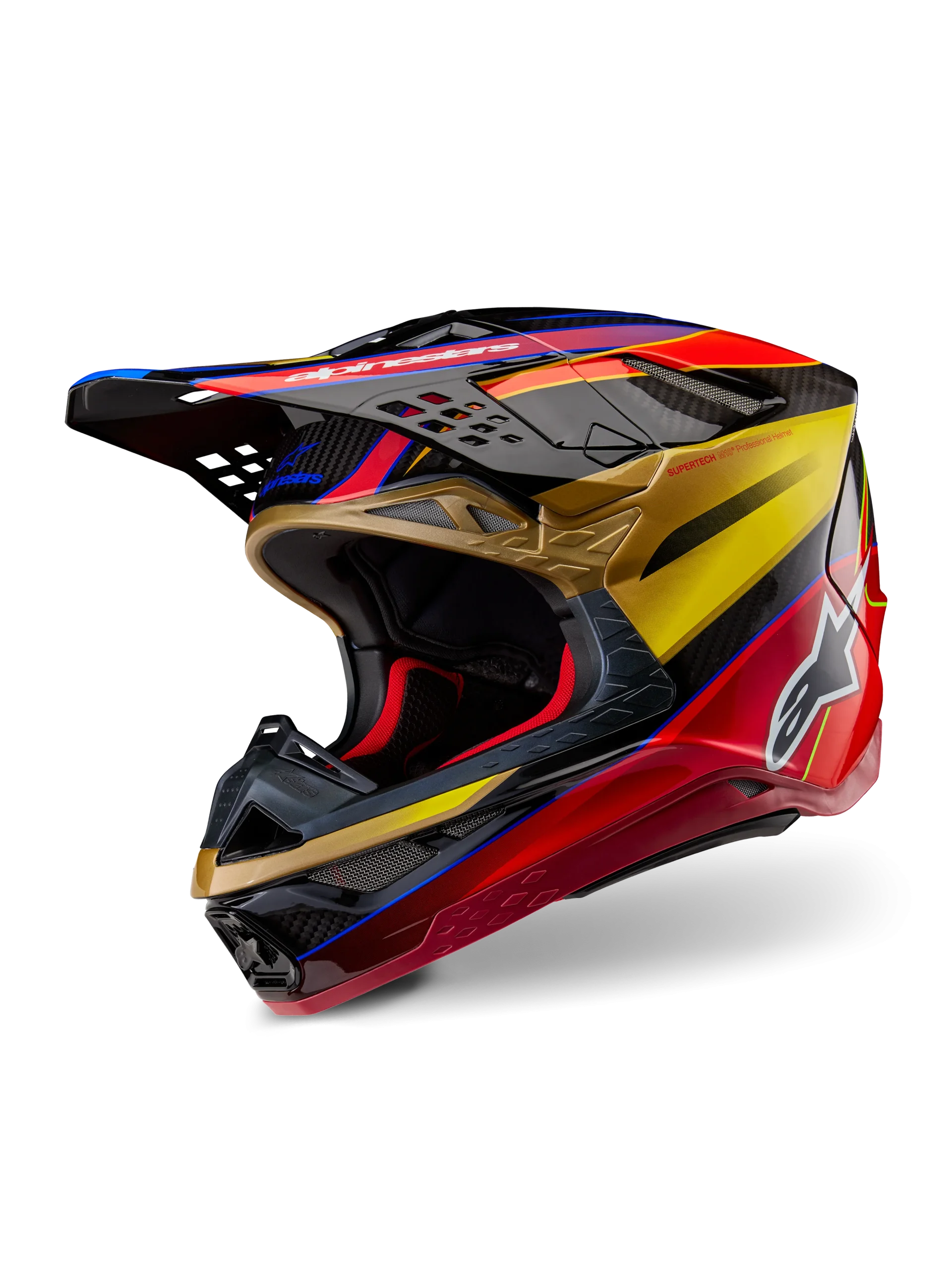 Casco Supertech M10 Era ECE 22.06 Gold Yellow Rio Red Glossy - immagine 6