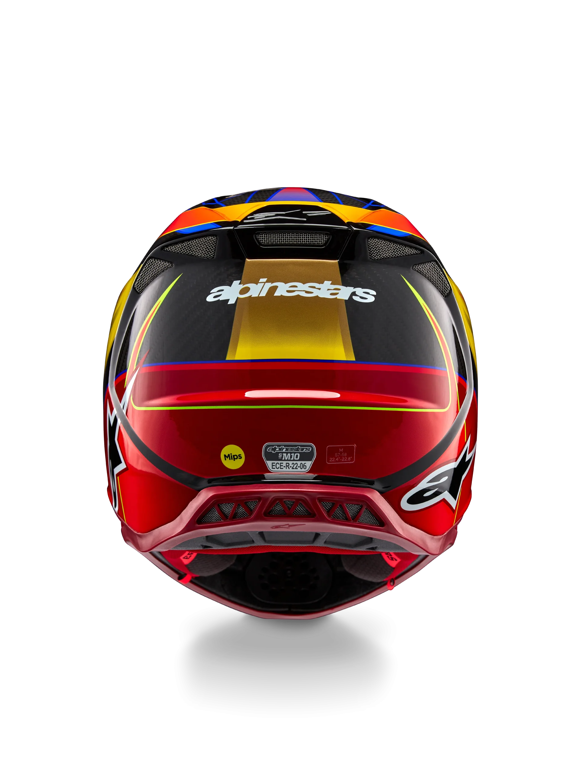 Casco Supertech M10 Era ECE 22.06 Gold Yellow Rio Red Glossy - immagine 4