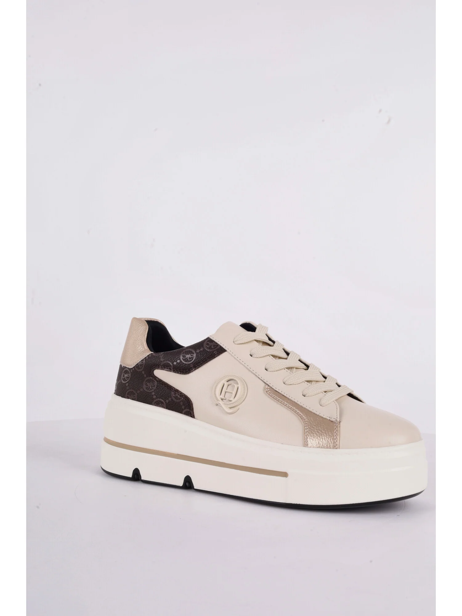 SNEAKER CON PLATFORM QUEEN HELENA DA DONNA BEIGE - immagine 3
