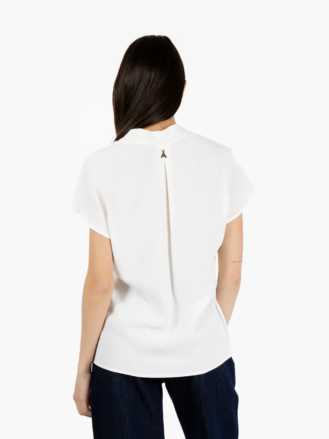 Blusa manica corta bianca - immagine 4