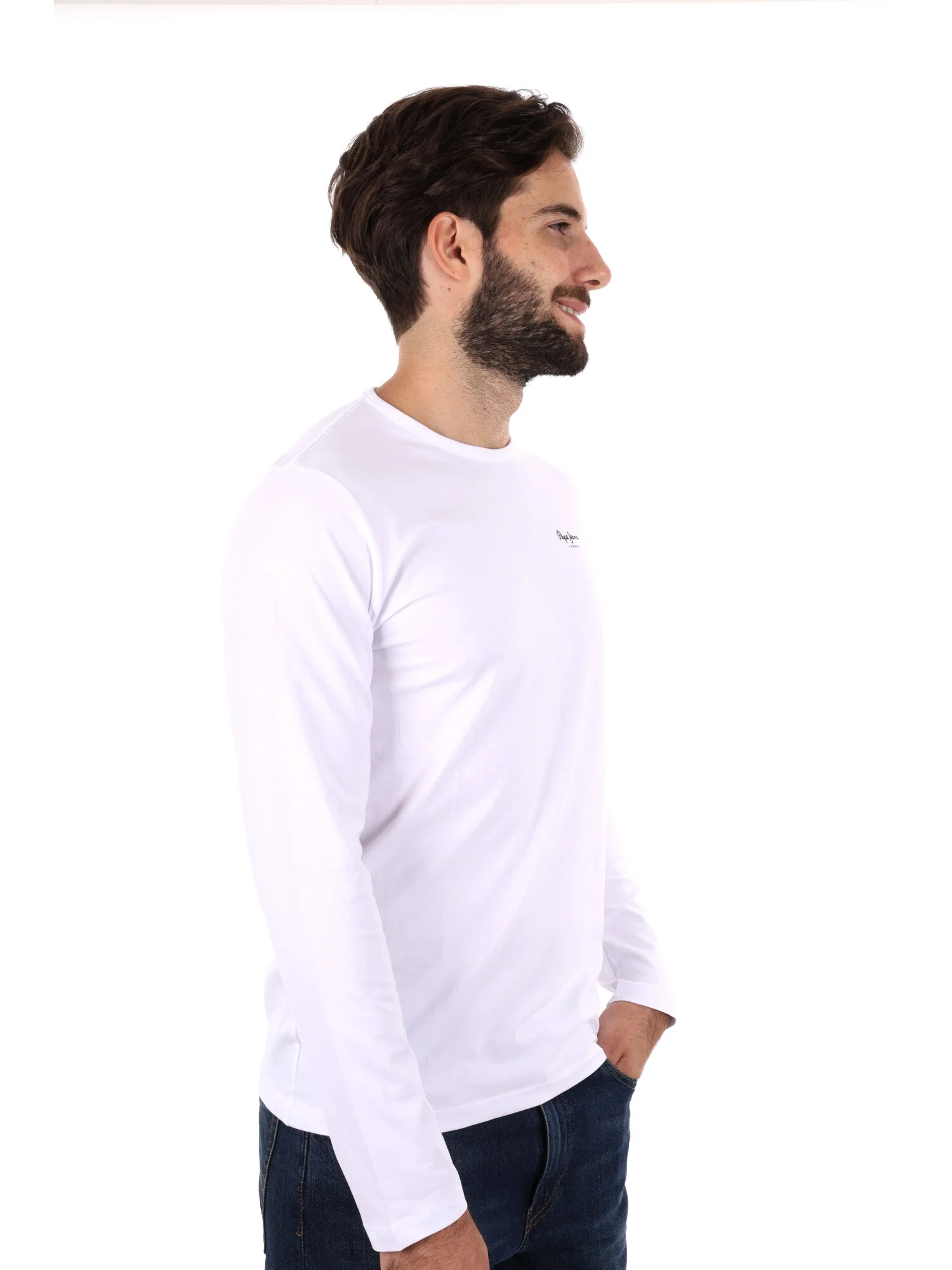 MAGLIA A MANICHE LUNGHE ORIGINAL PEPE JEANS DA UOMO BIANCO - immagine 8
