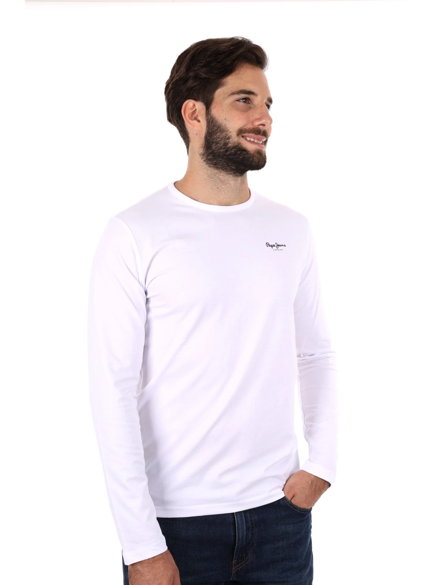 MAGLIA A MANICHE LUNGHE ORIGINAL PEPE JEANS DA UOMO BIANCO - immagine 9