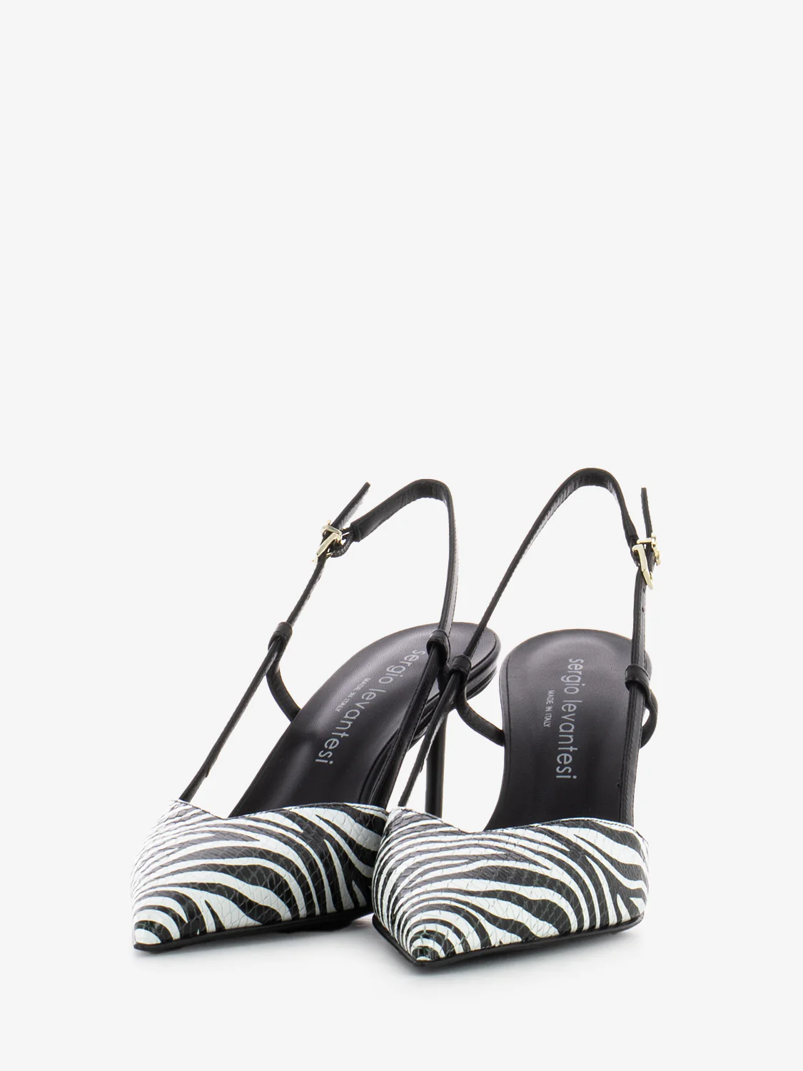 Décolleté Giulia zebra bianco / nero - immagine 6