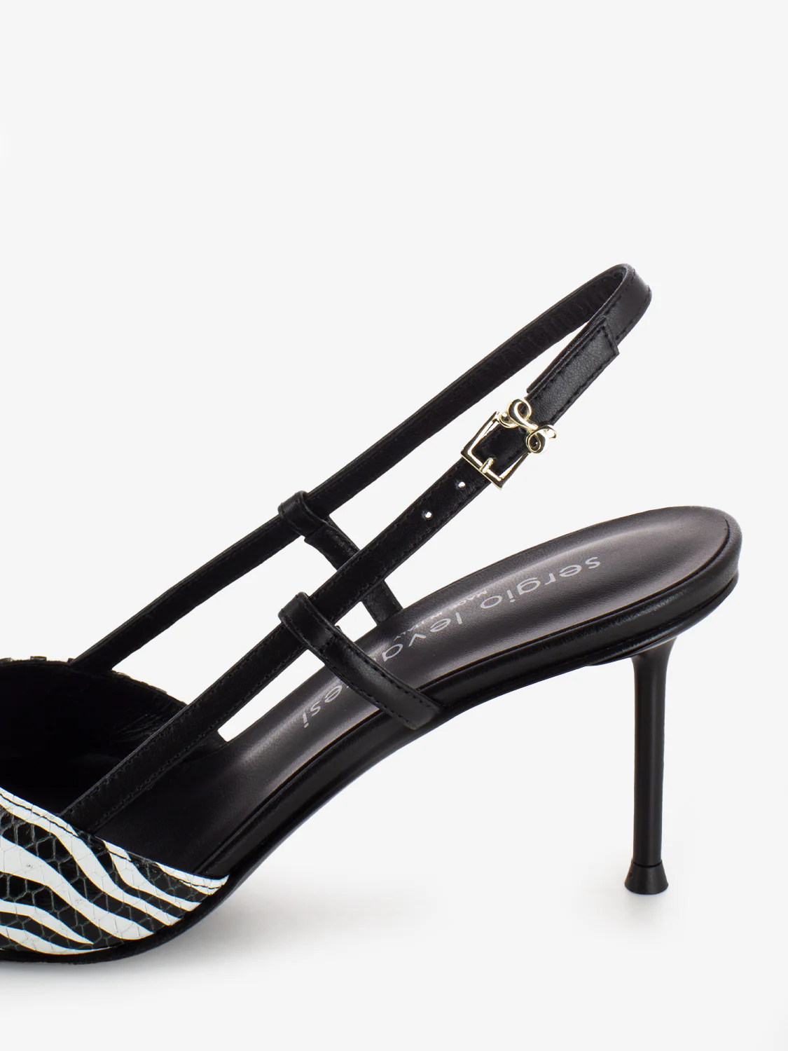 Décolleté Giulia zebra bianco / nero - immagine 7